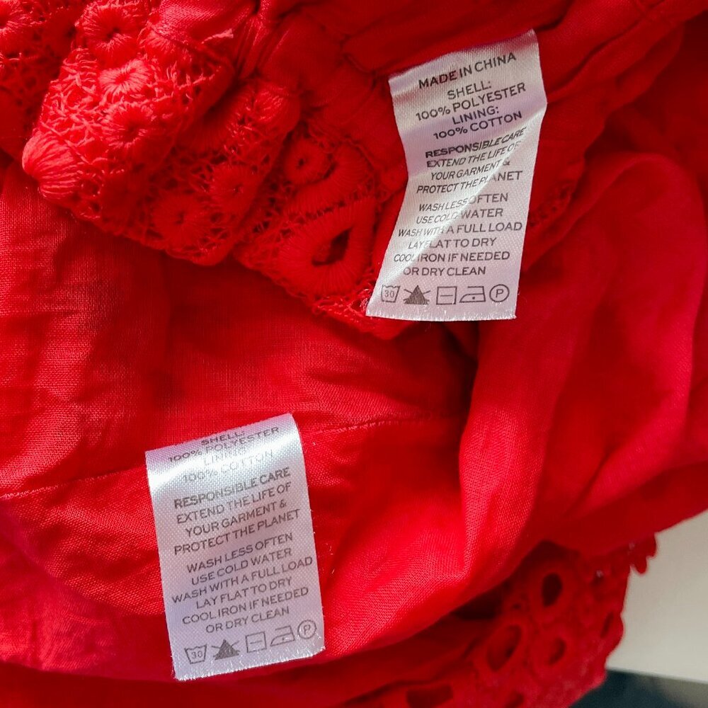 Hill House Red Eyelet Skirt Set - Two-Piece Tube Top & Maxi Skirt - Picture 7 of 8